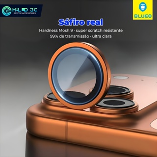 Blueo Sapphire Vidro Para Lente Compatível iPhone 14/15/16/17 Protetor De Câmera Mosh 9H super Resistente Para 17 pro ma em Oferta na Shopee