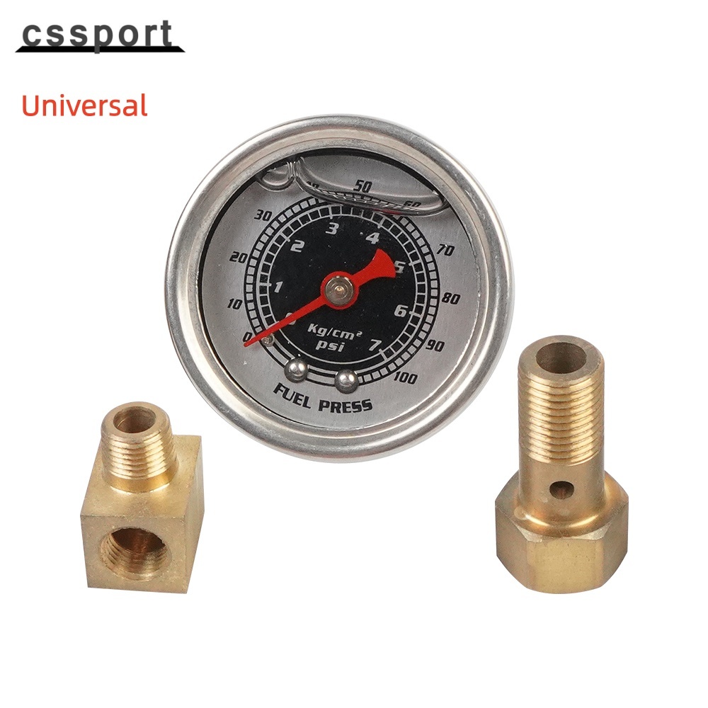 Universal De Alta Qualidade Preto Rosto Medidor Óleo Combustível Imprensa Pressão Kit 0-100 PSI Para Regulador Líquido P