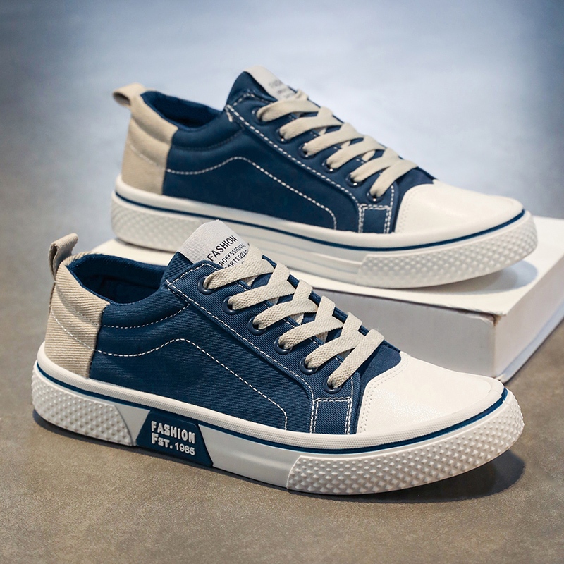 Sapatos Masculinos De Lona 2025 Nova Chegada Outono Respirável Leve Baixo-Top Casual De Skate Versátil Sola Grossa Traba — imagem 2 de 2