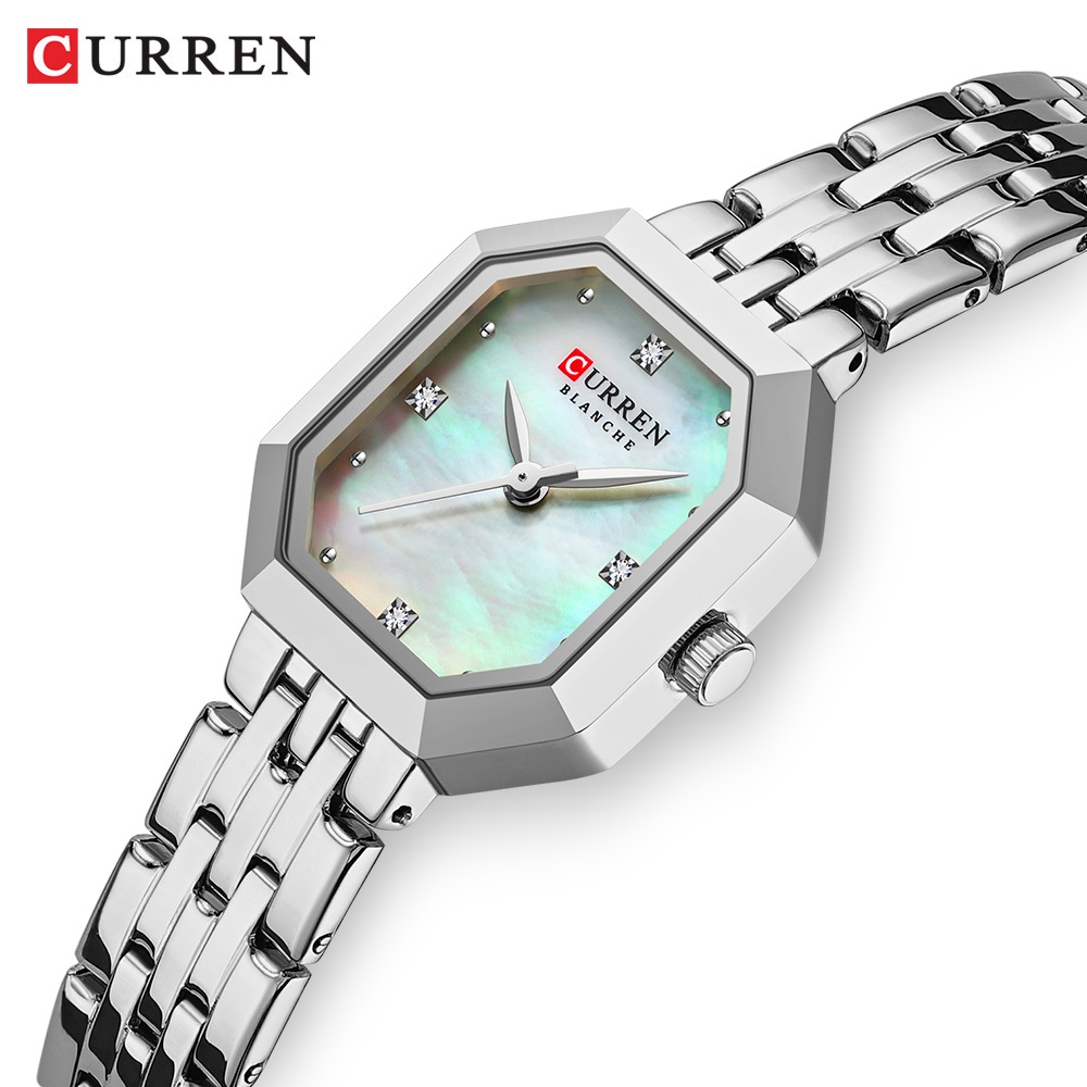 Novo Relógio Feminino CURREN Marca Genuína Autêntica Moda Pulseira De Aço Inoxidável Mostrador Quadrado Elegante E Exclu