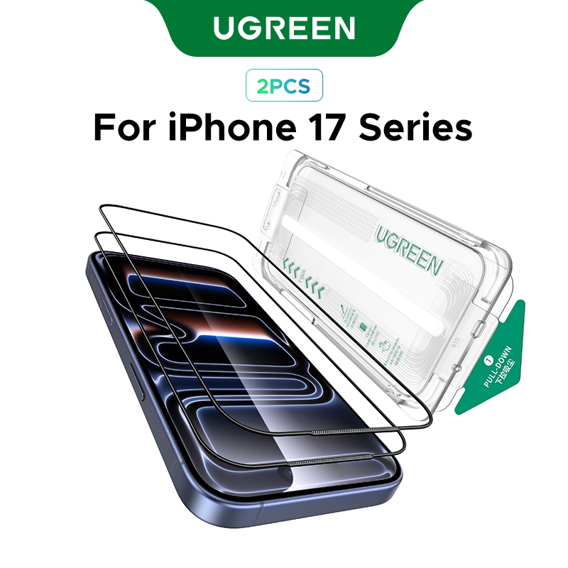 Protetor De Tela De Vidro UGREEN Filmes HD Temperado Ultra-Claro À Prova De Poeira Para iPhone 17/17 Pro Max 2PCS