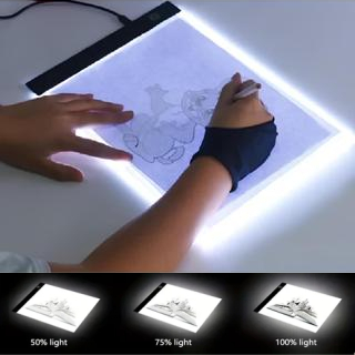 Mesa Led Luz Desenho Artistico Papel A4 Profissional Branco em Oferta na Shopee