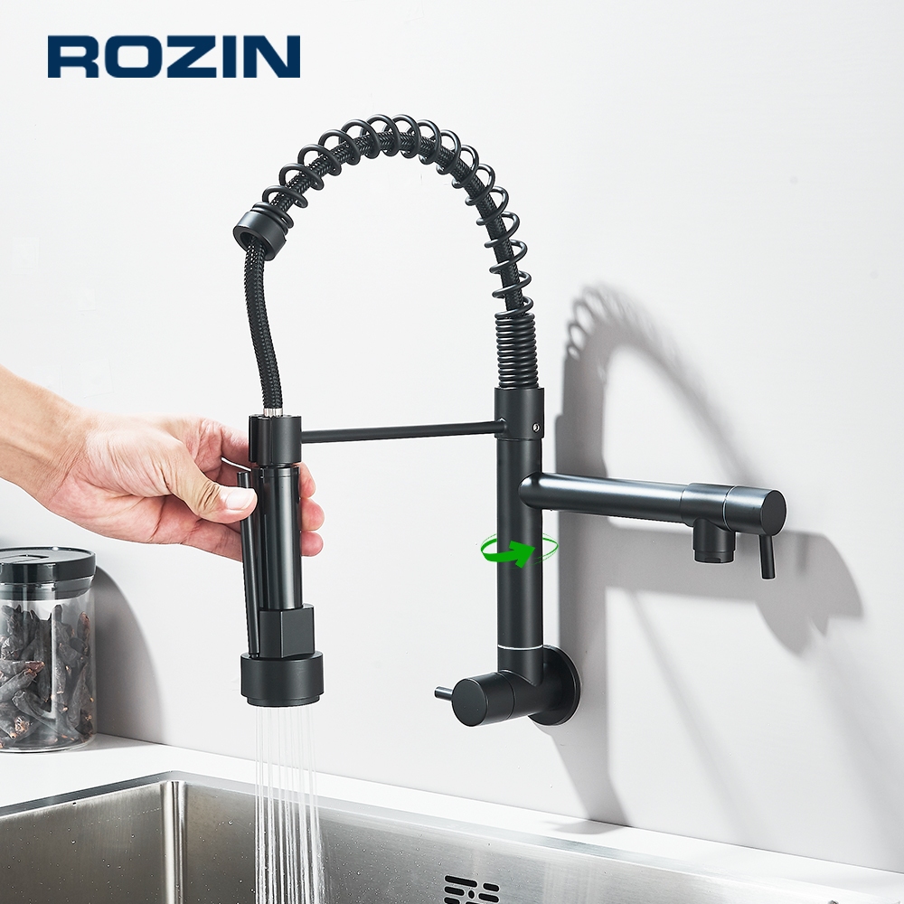 Torneira Cozinha Gourmet Montada Na Parede,Inox Torneira água Fria Com Flexível Pulverizador em Oferta na Shopee