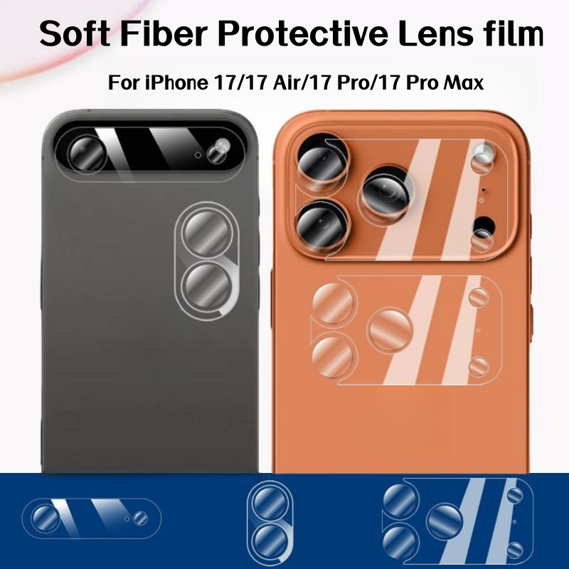 Película Protetora De Lente De Fibra Macia Para iPhone 17/17 Pro Max Protetor Câmera De Ar Filme Base