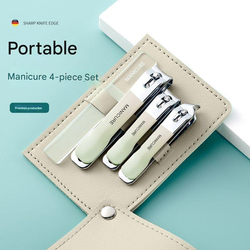 Conjunto De Manicure 4 Unidades Cortador De Unhas Kit De Pedicure Ferramentas De Higiene Profissional De Aço Aparador Po
