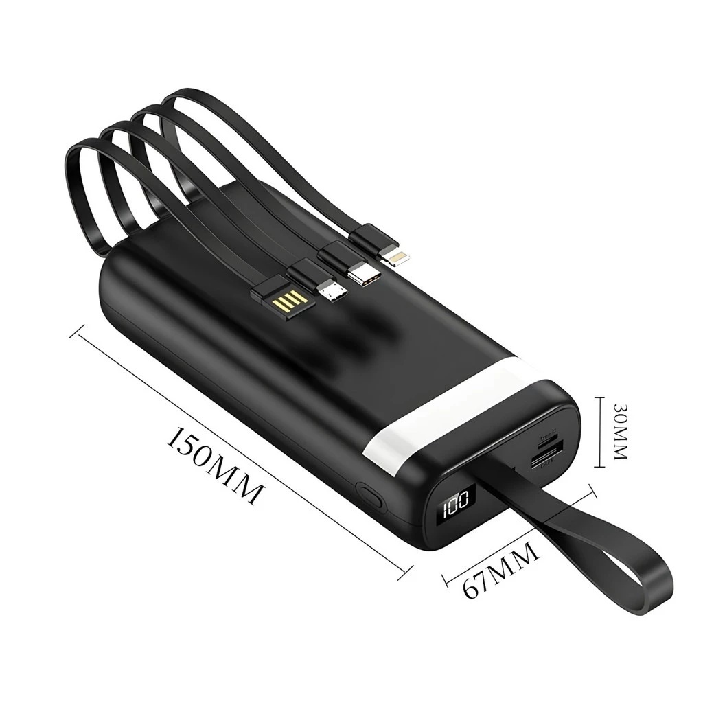 Imagem Power Bank Universal de 20.000mAh Carregador Portátil para Android e iOS, Inclui Lanterna Integrada