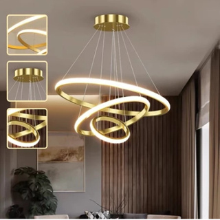 3 Cores em 1 luz Lustre Para Sala Lustre Pendente Cozinha Luminária de Teto Led Nordic Moderno Decoração Para Sala. em Oferta na Shopee