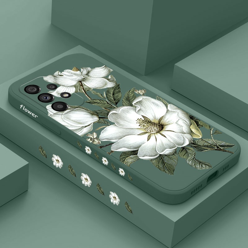 Magnólia Caso De Telefone Para Samsung Galaxy A17 A07 A56 A36 A26 A16 A06 A55 A35 A25 A15 A05 A05S 4G 5G Capa