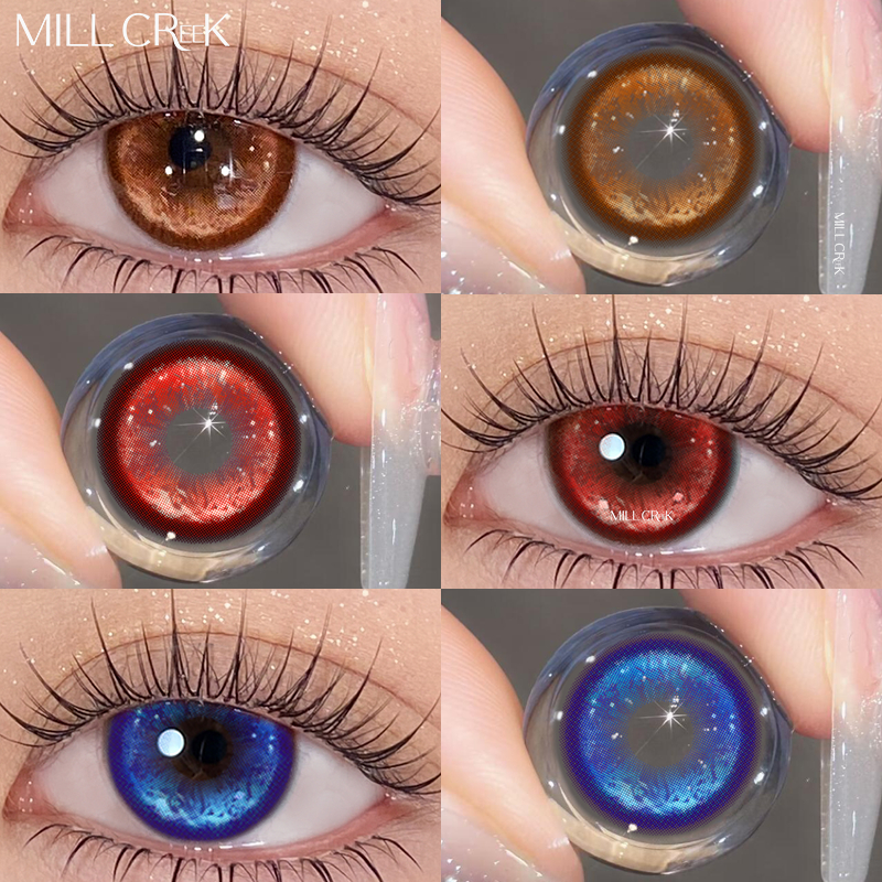 Lente De Energia À Prova De Intempéries Lentes Coloridas Mill Creek 14.5MM De Contato Grau 0-8.00 Estilo cosplay Sonho V