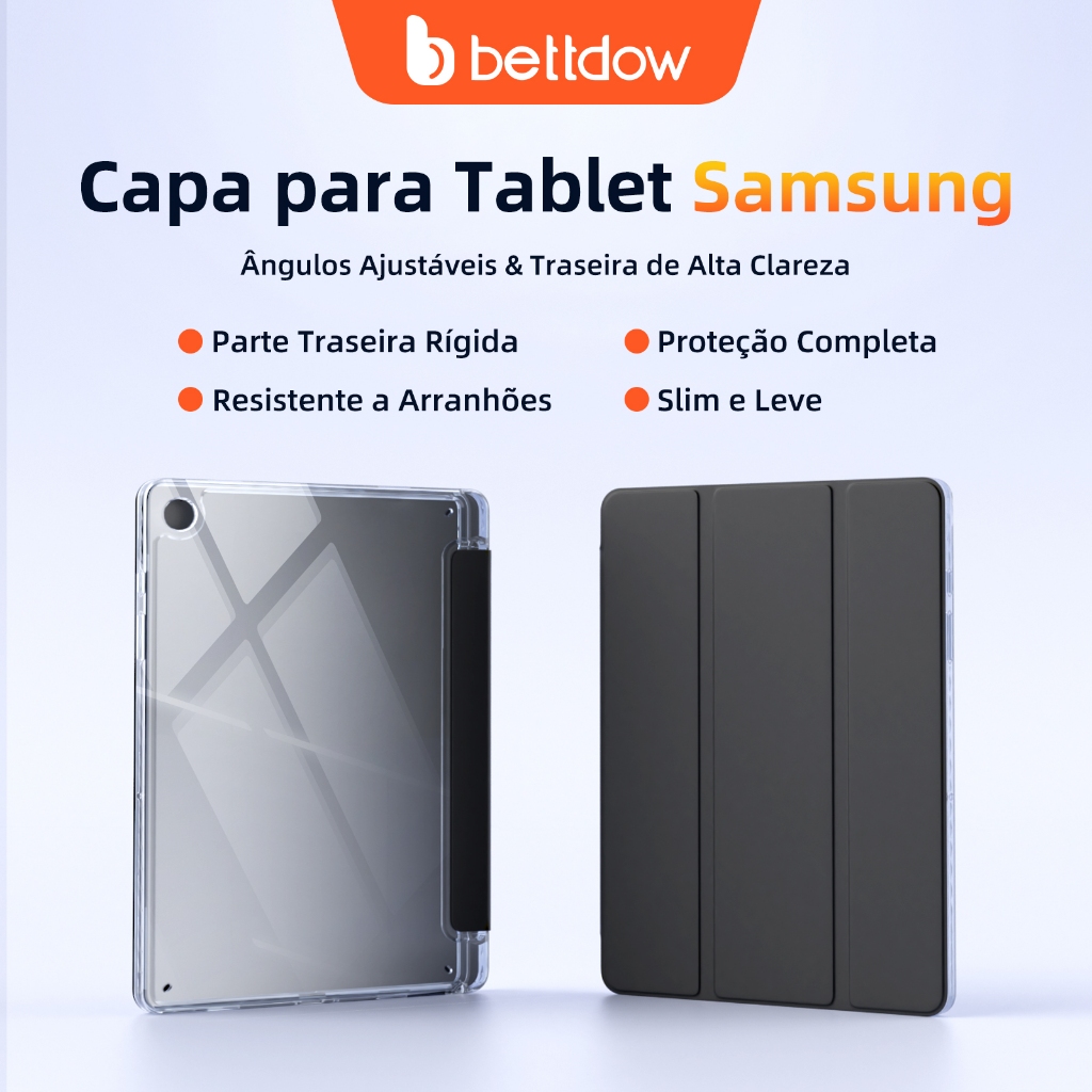 Capa Para Tablet BETTDOW Samsung Galaxy Tab A9 + 2023/S9 FE/S10 11 Polegadas S6 Lite