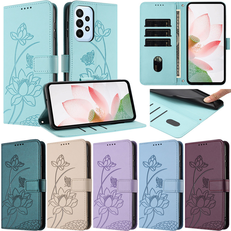 Caixa Retrô Para Samsung Galaxy A53 A54 A55 A52S A15 A35 A34 A32 A33 A14 A22 A24 A25 A52 5G Flores Padrão Carteira Soft 