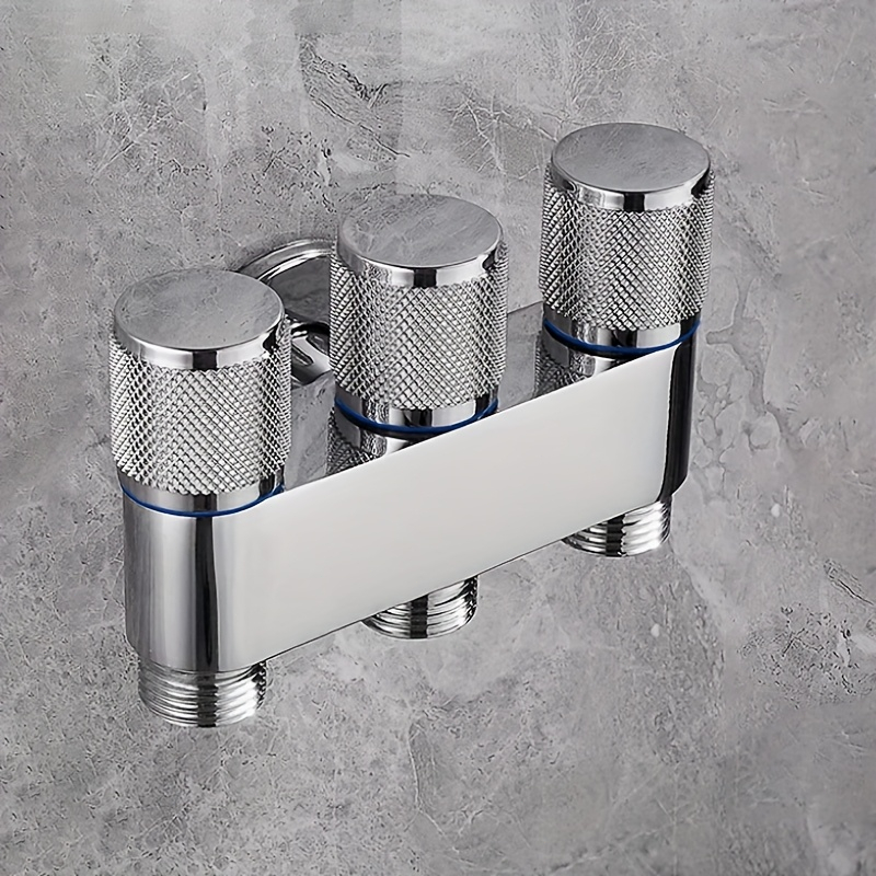 Válvula De Canto De Três Vias De Liga De Alumínio Para Banheiro , Máquina De Lavar , Torneira De Varanda viv em Oferta na Shopee