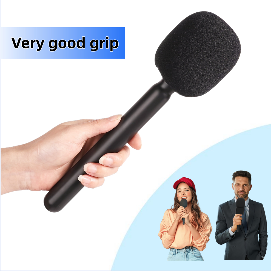 Adequado para vários microfones de lapela sem fio entrevista portátil vara repórter microfones de rádio profissional
