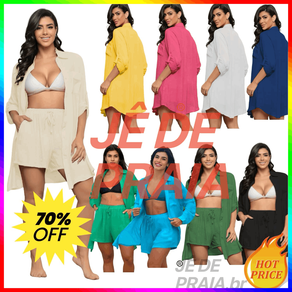 O que é Conjunto Saída Praia Linho? Guia e Onde Comprar | BuscaProdutos