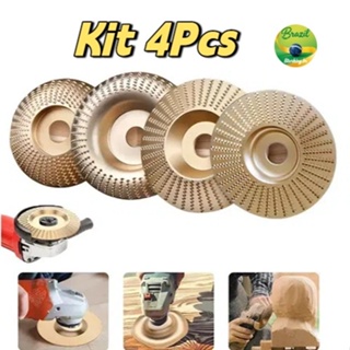 4 Pcs Disco para Esmerilhadeira 100mm (4") – Esculpir e Desbastar em Madeira em Oferta na Shopee