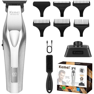 Kemei 3023-702 Zero Gapped Aparador De Cabelo Sem Fio Profissional Máquina De Cortar Masculino Barbeiro Acabamento Recar em Oferta na Shopee