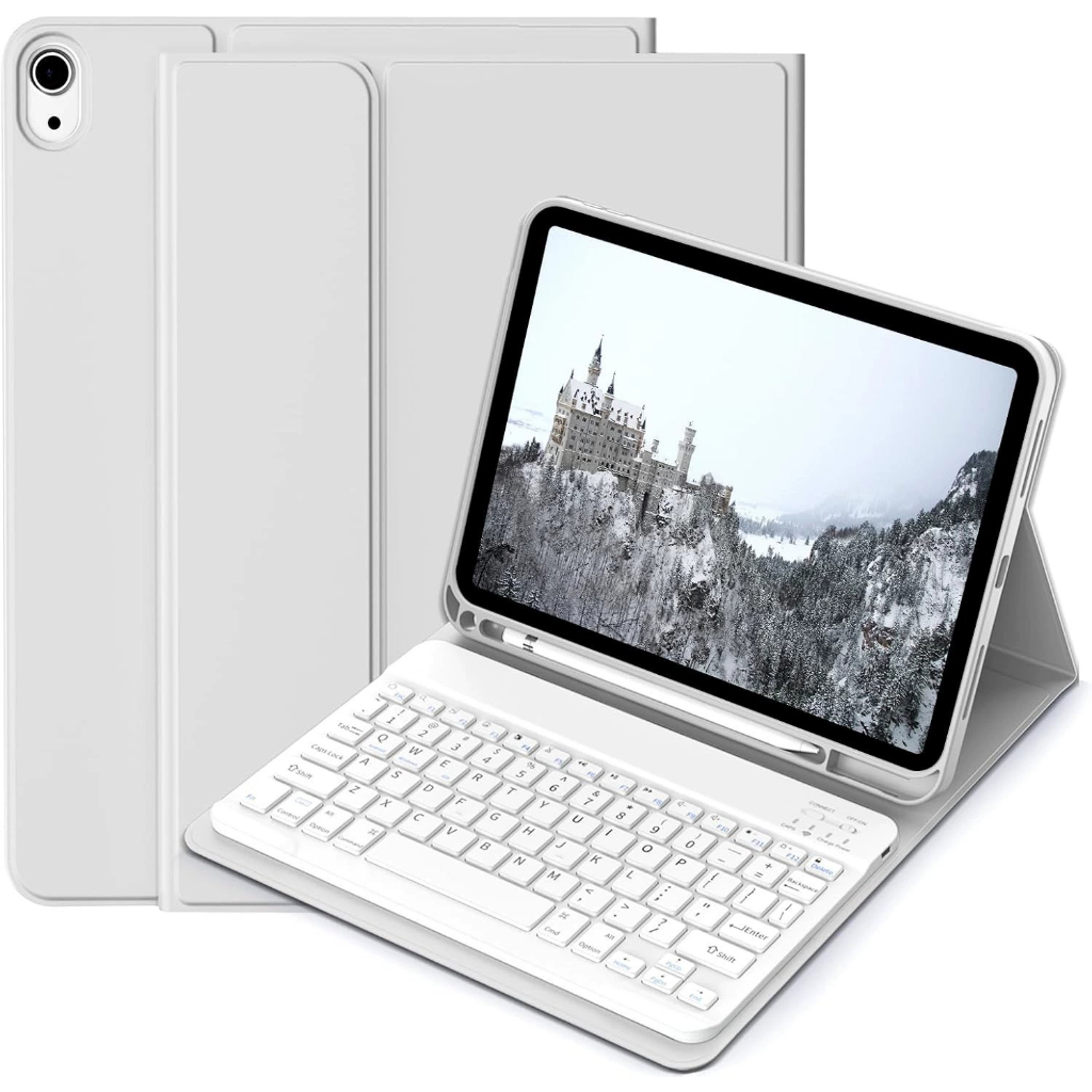 Capa De Teclado Para iPad 10 10.9 11 A16 Air 11 M2 M3 4 5 7 8 9 Com Slot Lápis