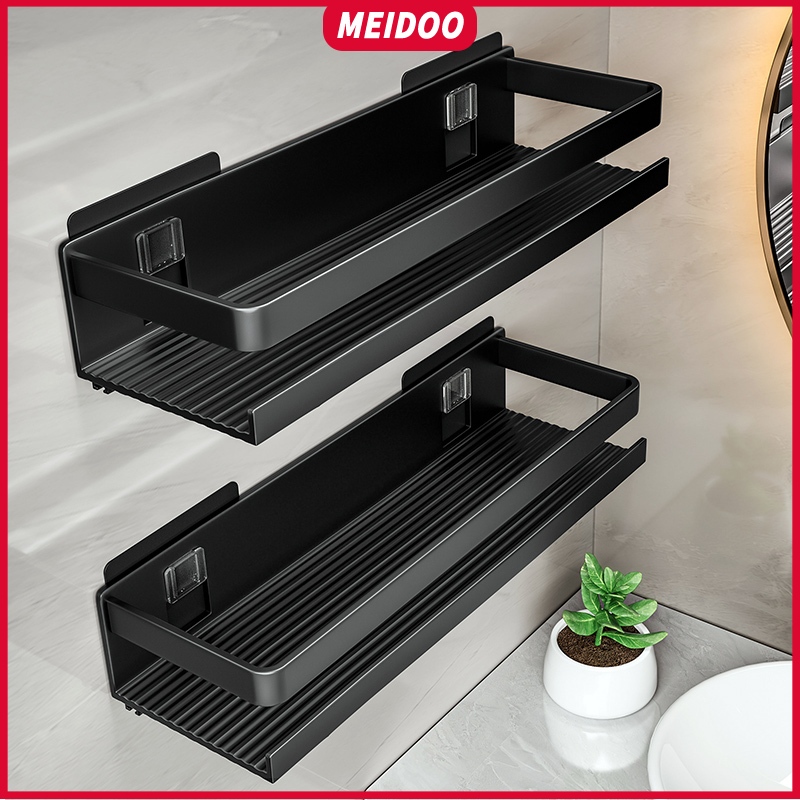 MEIDOO Prateleira de banheiro, prateleira de cosméticos, à prova d'água e ferrugem, sem perfuração