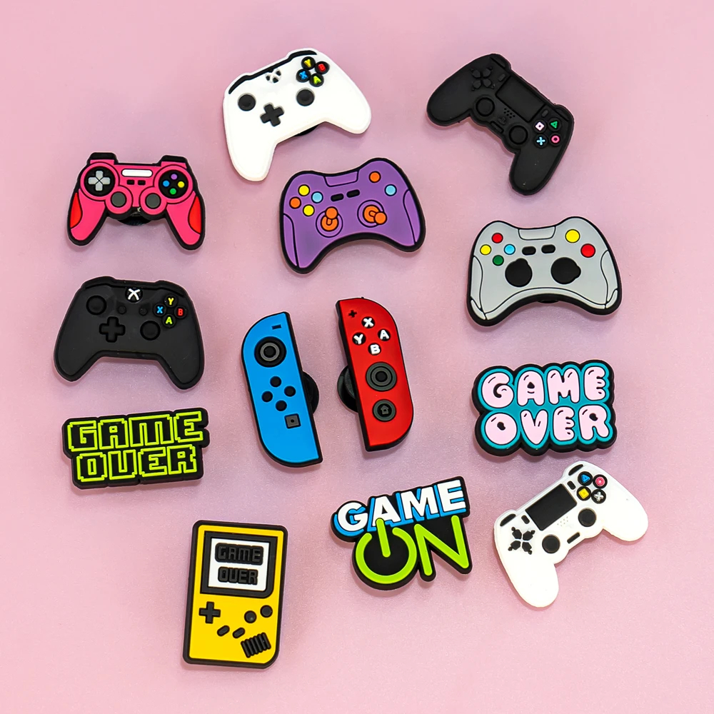 1 Pçs Encantos De Sapato Console De Jogo Gamepad Decorações Pinos Para Homens Menino Favor Presentes Acessórios Fivela A