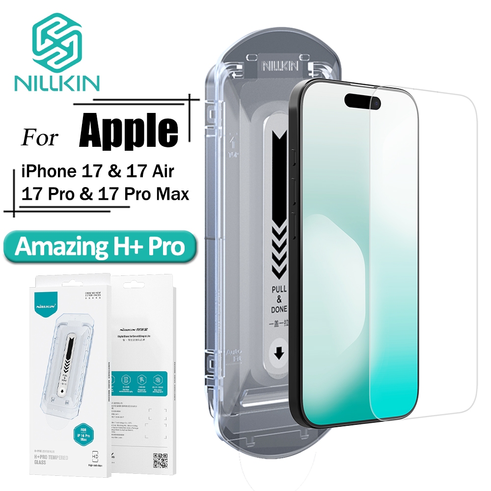 NILLKIN H + Pro Vidro Temperado Para iPhone 17 Max 17/16 Ar Fácil Instalação Pro
