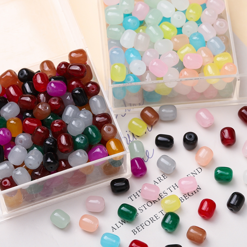 St.kunkka 20 Peças 8 * 10mm Contas De Vidro Espaçadoras Para Pulseiras De Colar DIY