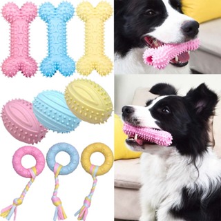 Brinquedo Dental Mordedor Puxador para Cachorros Cães Pet Anti-Stress Osso Donut Rugby em Oferta na Shopee