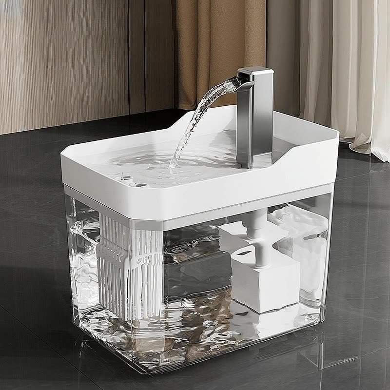 MIW Fonte De Água Automática Silenciosa De Plástico De Grande Capacidade Para Gatos