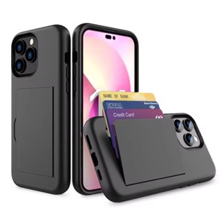 Para iPhone 17 16 Pro Max 15 14 Pro Max 13 12 11 Xs Xr X Capa De Armadura Rígida Anti-Impacto Com Slot De Cartão em Oferta na Shopee