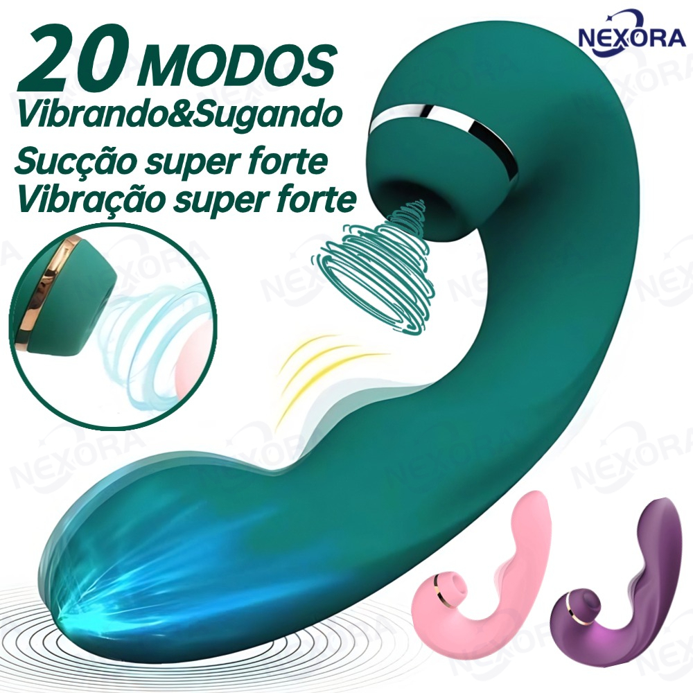 Vibrador com Sucção 10 modos de vibração Para Mulheres Sugador Clitóris Recarregável SX-01