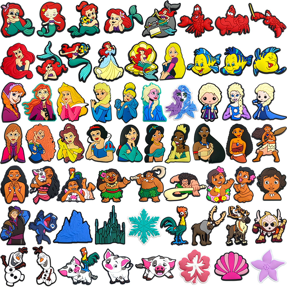 63 Estilos De Desenhos Animados Princesa MEIDJ Sapato Encantos Sandálias Pingente Botão Tamanco Pinos Presentes Para Ami em Oferta na Shopee