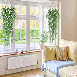 Pendente Eucalipto Artificial Toque Realista Jardim Vertical Folhagem Luxo Parede Sala Decoração