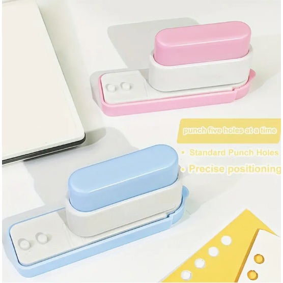 Furador 5 furos Manual para Papel Encadernação Artesanal A4/B5/A5