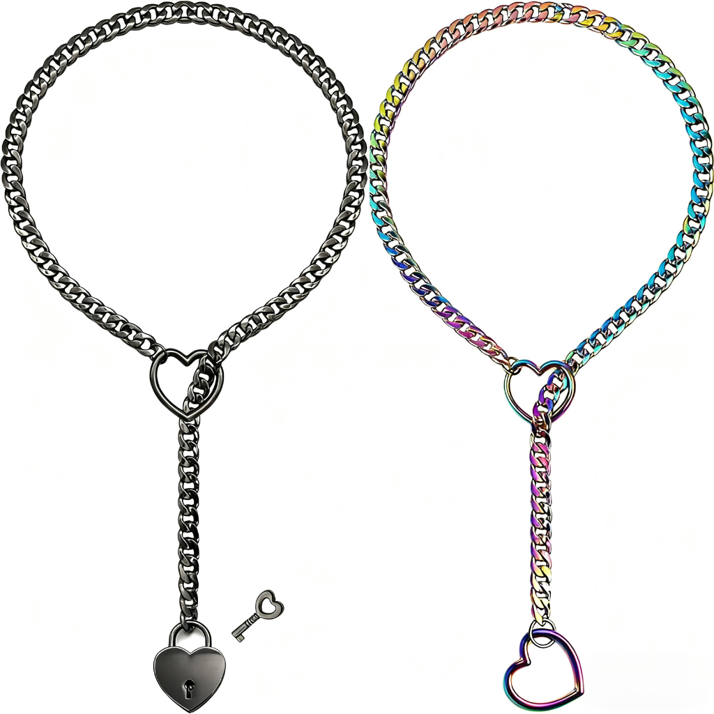 Colar de corrente deslizante feminino, Anel de O em forma de coração, Colar chave ajustável em forma de Y em Oferta na Shopee