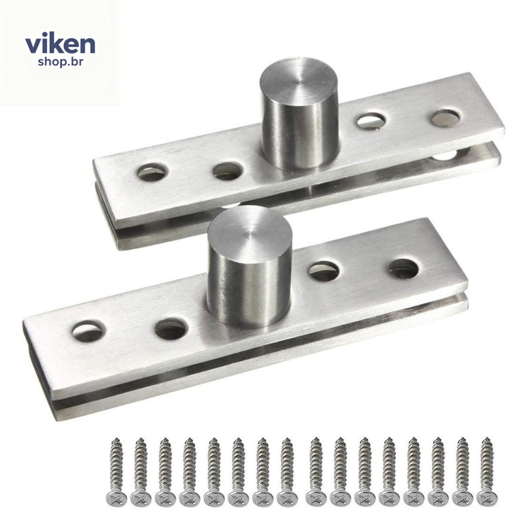 Dobradiça Pivô Pino Porta Pivotante  Pivô Inox 304 duas pares Pode girar, suportando carga de até 150 kg viken