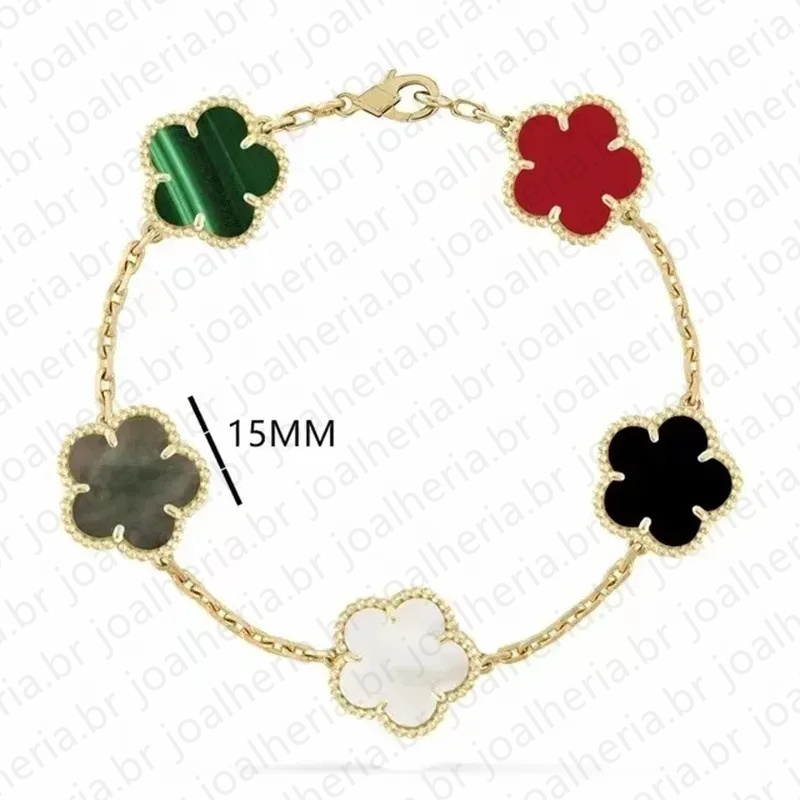 Pulseira Jóias Pulseiras 18K Ouro Prata Placa Ágata Diamante Moda Amor Charme Corrente Para Mulheres Presente De Casamen em Oferta na Shopee