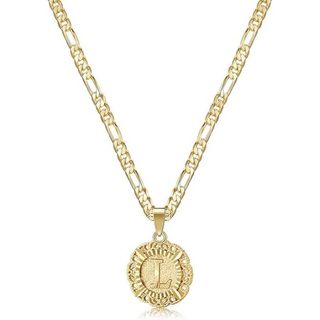 Colares Iniciais Para Mulheres , Alfabetos De Colar Com Monograma Capital Banhado A Ouro 14K
