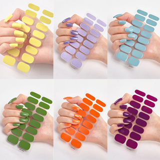 16 Dicas Adesivos De Unhas De Gel De Longa Duração Tiras Cor Sólida Lâmpada UV Curada Manicure Decalque em Oferta na Shopee