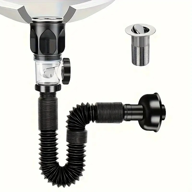 Kit De Drenagem De Pia De Banheiro Com Tubo De Água Flexível Kit De Drenagem De Pia De Cozinha 32MM