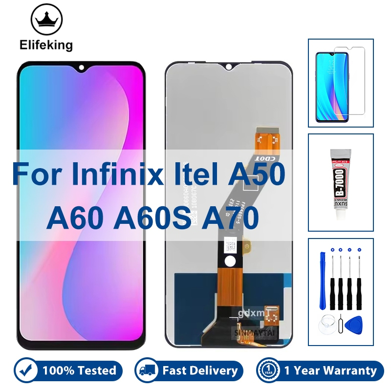 100 % Testado Para Infinix Itel A50 A507LXU A60 A60S A70 A665L Display LCD Tela De Toque Digitador Assembléia Peças Com