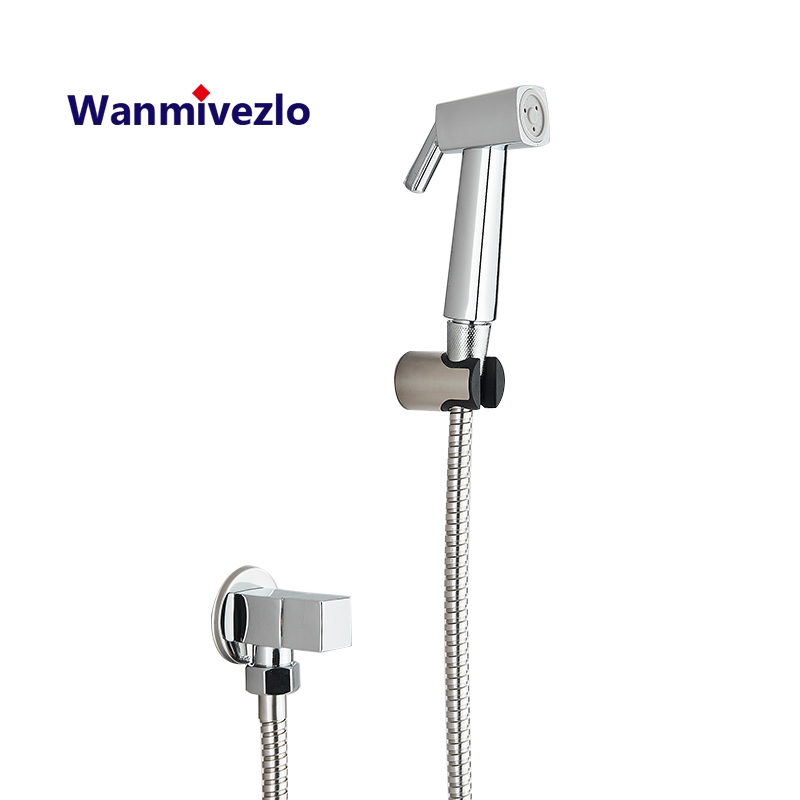 Chuveiro Higiênico Quadrado Luxo Cromado/Preto em Oferta na Shopee