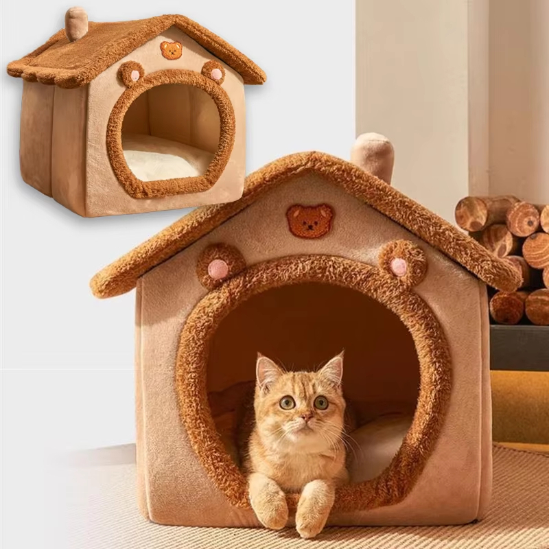 Casa Para Cães E Gatos, Mantenha Aquecido, Adequada Para Todas As Estações, Lavável Removível, Suprimentos Para Animais em Oferta na Shopee