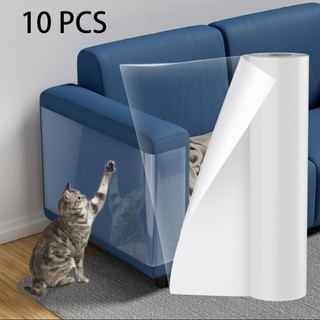 Conjunto de 10 peças protetor de sofá de gato transparente conjunto protetor de arranhões protege sofá de móveis
