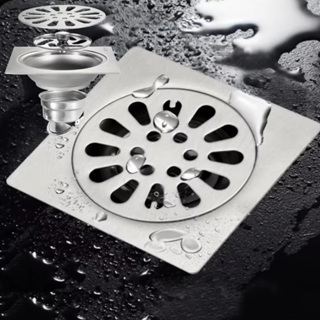 Dreno De Banheiro Quadrado De Aço Inoxidável 15x15cm Drenagem Anti-Insetos/Odor Com Filtro em Oferta na Shopee
