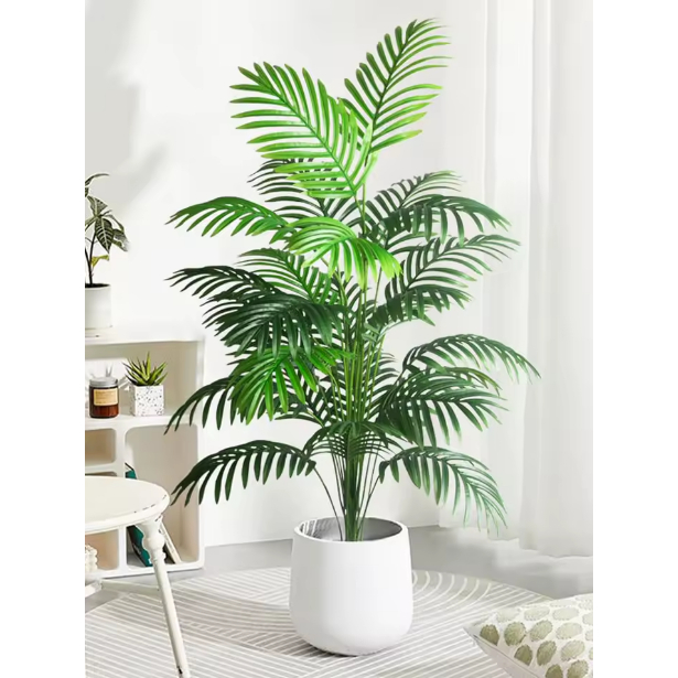 75CM 18 Folhas Planta Artificial Palmeira Areca Real Toque em Oferta na Shopee