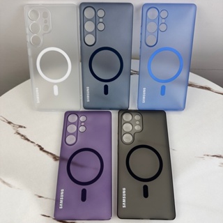 Capa Magnética Translúcida Para Samsung Galaxy S25 S24 S23 S22 Ultra Plus Proteção De Lente Fosca Semitransparente em Oferta na Shopee