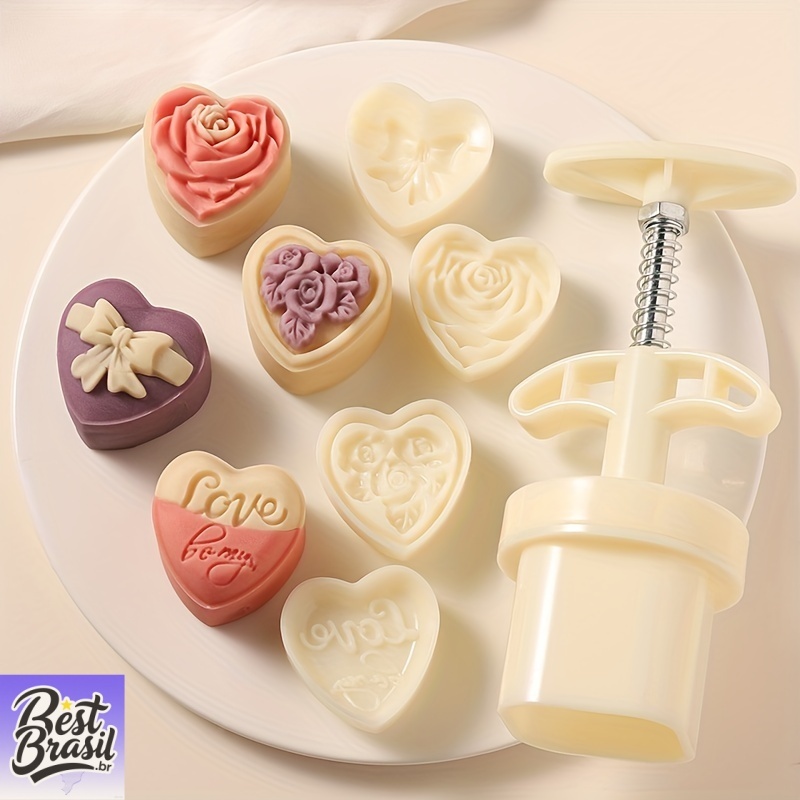 Conjunto de formas ejetoras para Brigadeiro e bombons, florais, arabescos, bombons gourmet bestseller