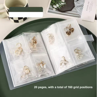 84/160 Grade Transparente Livro De Armazenamento De Jóias Auto Vedação Saco Para Colar Anel Foto Cartão Organizador