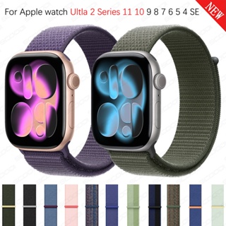 Pulseira De Nylon Tecida Para Apple Watch Ultra 2 49mm 46mm 42mm 45mm 41mm Esportiva iWatch Series 11 10 9 8 7 6 5 4 SE em Oferta na Shopee