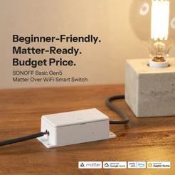 SONOFF BASIC Gen5 Matter Over WiFi Smart Switch-1GS Protocolo Superfície De Toque Grande Modo De Interruptor Mágico Cont