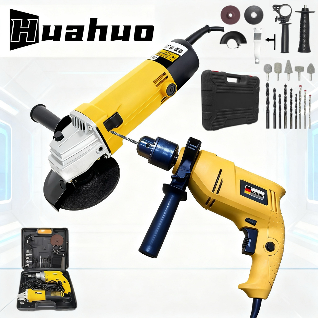 【110/220V】Kit Furadeira de Impacto 100mm e Esmerilhadeira Angular e caixa plástica Com Acessórios~ em Oferta na Shopee